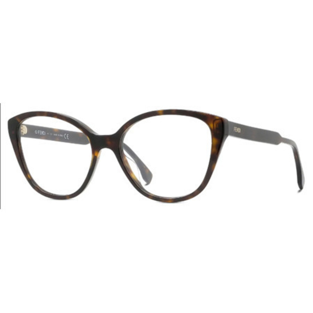 NWT Fendi FE50014I-052-53 Havana 53mm Eyeglasses